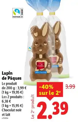 Lidl Lapin de Pâques offre