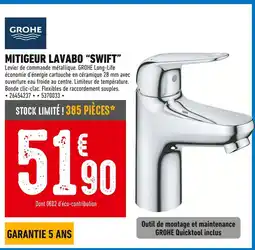 Brico Cash GROHE Mitigeur Lavabo Swift offre