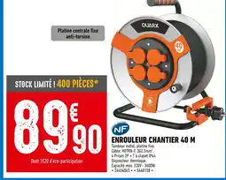 Brico Cash QUARX Enrouleur chantier 40 m offre