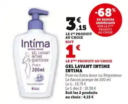 Super U Intima Gel Lavant Intime Intima offre