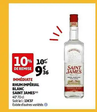 Auchan Ruhm Impérial Blanc Saint James offre