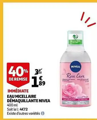 Eau Micellaire Démaquillante Nivea