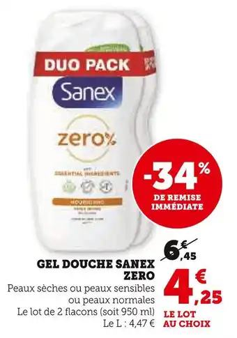 U Express SANEX Gel douche zero offre