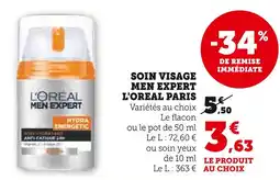 Super U L'OREAL PARIS Soin visage Men Expert offre