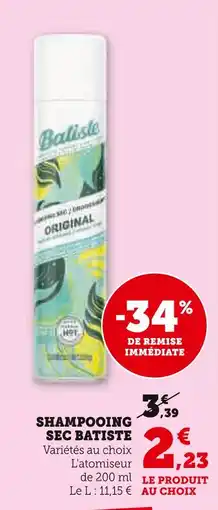 U Express Batiste Shampooing sec offre