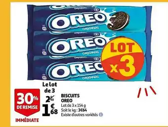 Auchan Biscuits Oreo offre