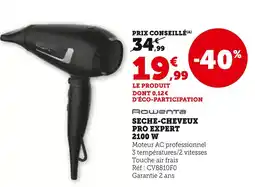 U Express Rowenta Sèche-cheveux Pro Expert 2100 W offre