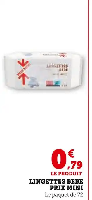 U Express Prix Mini Lingettes bébé offre