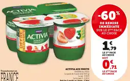 U Express Danone Activia aux fruits offre