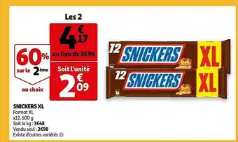 Auchan Snickers XL offre