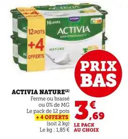 U Express Activia nature offre