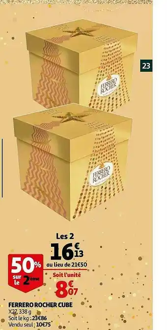 Auchan Ferrero Rochet Cube offre