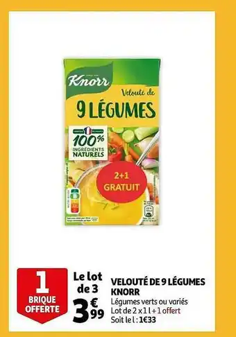 Auchan Velouté De 9 Légumes Knorr offre