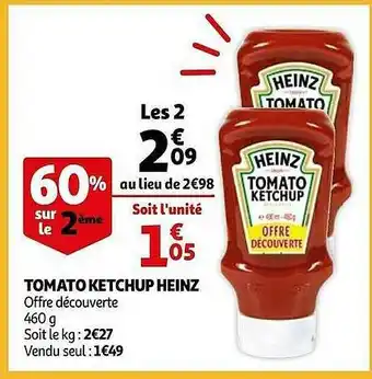 Auchan Tomato Ketchup Heinz offre