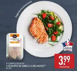 ALDI ST-CLÉMENT LE VOLAILLER® 2 escalopes de dinde à la milanaise offre