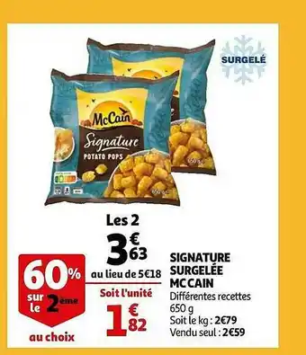 Auchan Signature Surgelée Mccain offre