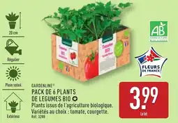 ALDI GARDENLINE® Pack de 6 plants de legumes bio offre