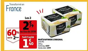 Auchan Pavé D'affinois L'original offre