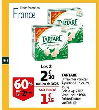 Auchan Tartare offre