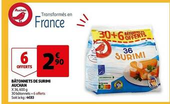 Auchan Bâtonnets De Surimi Auchan offre