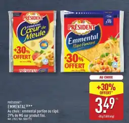 ALDI PRÉSIDENT Emmental offre