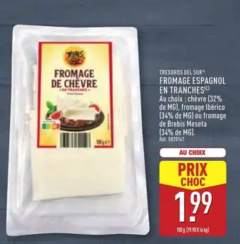 ALDI TRESOROS DEL SUR Fromage espagnol en tranches offre