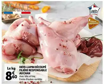 Auchan Demi-lapin Découpé Filière Responsable Auchan offre