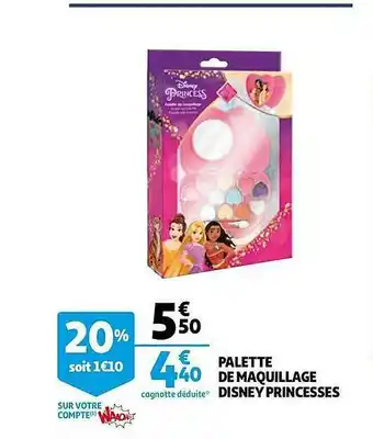 Auchan Palette De Maquillage Disney Princesses offre