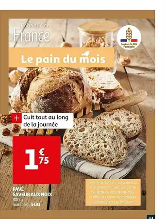 Auchan Pavé Saveur Aux Noix offre