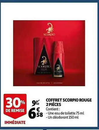 Auchan Coffret Scorpio Rouge 2 Pièces offre