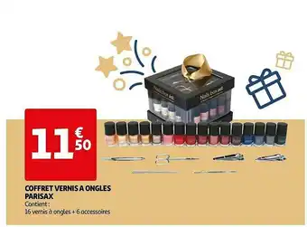 Auchan Coffret Vernis à Ongles Parisax offre