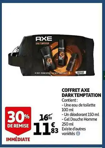Auchan Coffret Axe Dark Temptation offre