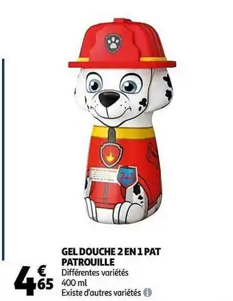 Auchan Gel Douche 2en1 Pat Patrouille offre