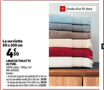 Auchan Linge De Toilette Actuel offre