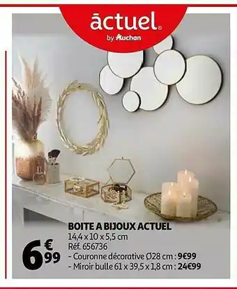 Auchan Boite à Bijoux Actuel offre