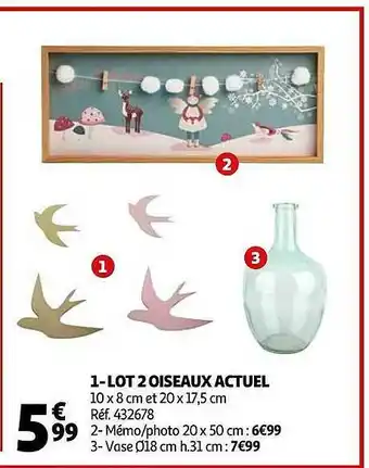 Auchan 1-lot 2 Oiseaux Actuel offre