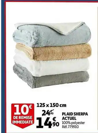 Auchan Plaid Sherpa Actuel offre