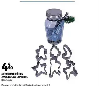 Auchan 6 Emporte Pièces Avec Bocal En Verre offre