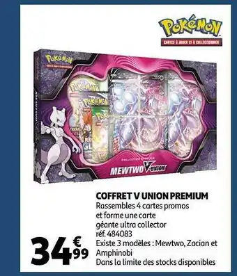 Auchan Coffret V Union Premium Pokémon offre