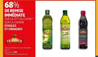 Auchan La Gamme D'huiles Et Vinaigres Tramier offre
