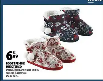 Auchan Boots Femme In Extenso offre