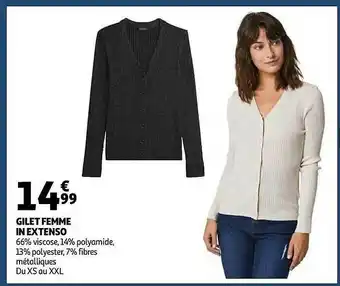 Auchan Gilet Femme In Extenso offre