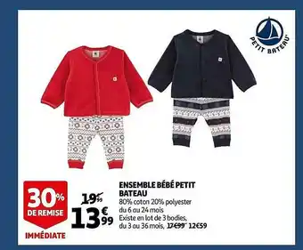 Auchan Ensemble Bébé Petit Bateau offre
