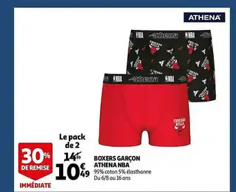 Auchan Boxers Garçon Athena Nba offre