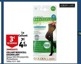 Auchan Collant Reduxcell Golden Lady offre