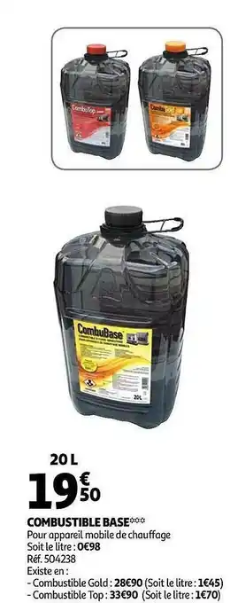 Auchan Combustible Base offre