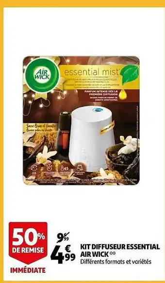 Auchan Kit Diffuseur Essential Air Wick offre