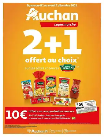 Auchan Pâtes Et Sauces Panzani offre