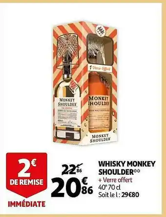 Auchan Whisky Monkey Shoulder offre