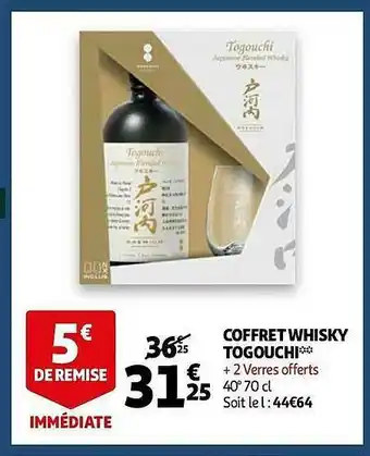 Auchan Coffret Whisky Togouchi offre